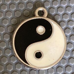 Ying Yang silver pendant or charm